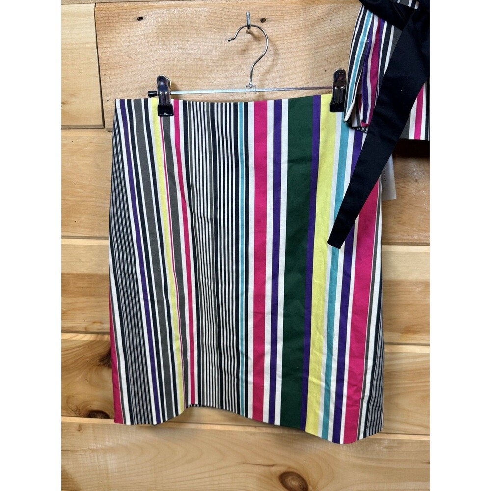 Carlisle women's 2 Piece Shirt And Blouse Size 6 Multi Striped Classic NWT - Picture 3 of 9